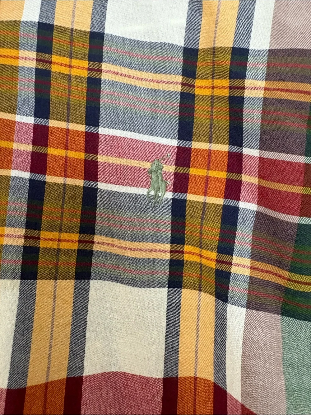 Ralph Lauren Fall Plaid Button Down Shirt Kids Sz M